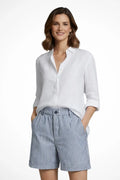 Women's Striped Tailored Shorts | High-Waist Elegant Summer Design