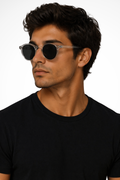 Unisex Lightweight Plastic Round Sunglasses | Sleek Minimalist Retro Shades