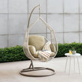 Outdoor Hanging Egg Chair with Stand | Freestanding Garden Swing Chair
