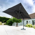 Premium 3m x 3m Cantilever Garden Parasol with LED Lights, 360° Rotation & Base Included