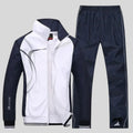 Men's Comfortable Polyester Training Set | Stylish Zip-Up Jacket and Trousers