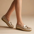 Women's Comfortable Leather Penny Loafers | Elegant Slip-On Shoes with Tassels