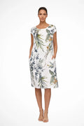 Women's Lightweight Cotton Summer Dress | Flowy Relaxed Fit Botanical Print