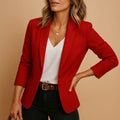 Women's Tailored Blazer | Structured One-Button Slim Fit Jacket | Elegant Notched Lapel Design
