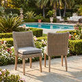 Outdoor Patio Dining Chair - Rattan Garden Chair with Cushion