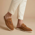Men's Suede Mule Loafers | Stylish Open-Back Slip-On Shoes