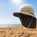 Wide Brim Sun Hat with Neck Flap - UPF 50+ UV Protection Hiking Hat