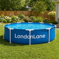 8ft Frame Pool with Filter Pump | Above Ground Family Swimming Pool | 244cm Steel Frame Garden Pool