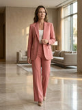 Women's Tailored Blazer and Trousers Suit | Elegant All-Season Two-Piece Set