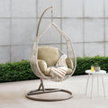 Outdoor Hanging Egg Chair with Stand | Freestanding Garden Swing Chair