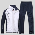 Men's Comfortable Polyester Training Set | Stylish Zip-Up Jacket and Trousers
