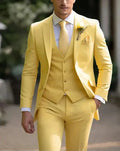 Men's Tailored Wool Blend Suit Set | Elegant Double-Breasted Formal Outfit