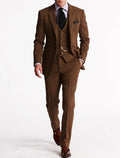 Men's Tailored Wool Suit | Elegant Three-Piece Business Attire