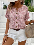 Women's Breathable Floral Print Blouse | Lightweight Flowing Summer Top