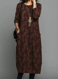 Women's Cozy Knit Midi Dress | Relaxed Long Sleeve with Pockets for Winter