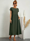Women's Lightweight Cotton Summer Dress | Elegant Relaxed Fit with Refined Neckline