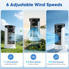 Portable London Lane Store 4-in-1 tower fan with humidifier function, showing the sleek, modern design of the air cooler in use.