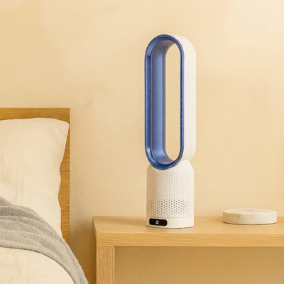 LondonLaneStore Airpure 3-in-1 air cooler with bladeless fan, adjustable airflow, oscillation, touch LED, ideal for summer refreshment.