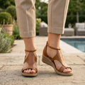 Women's PU Wedge Sandals | Stylish Open-Toe Summer Footwear